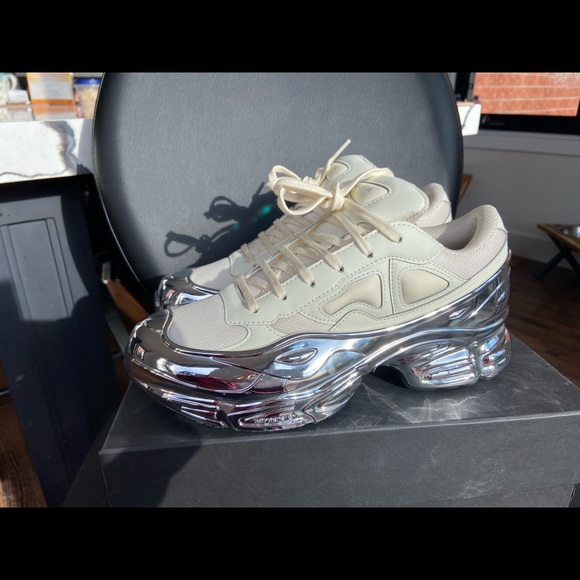 COPY - Raf Simons Cream and Metallic chrome sneakers - Picture 1 of 7